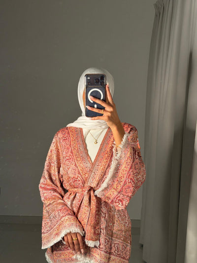 Pashmina Kimono-04 Red/Orange Jacket