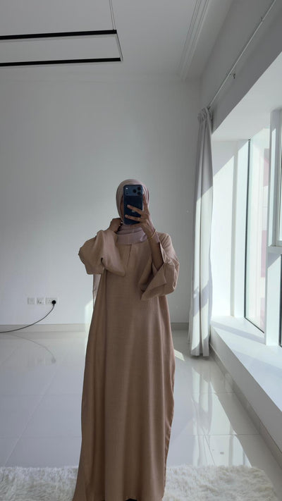 Linen Abaya 403 | Stone