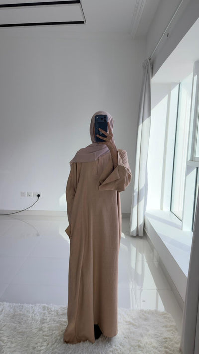 Linen Abaya 403 | Stone